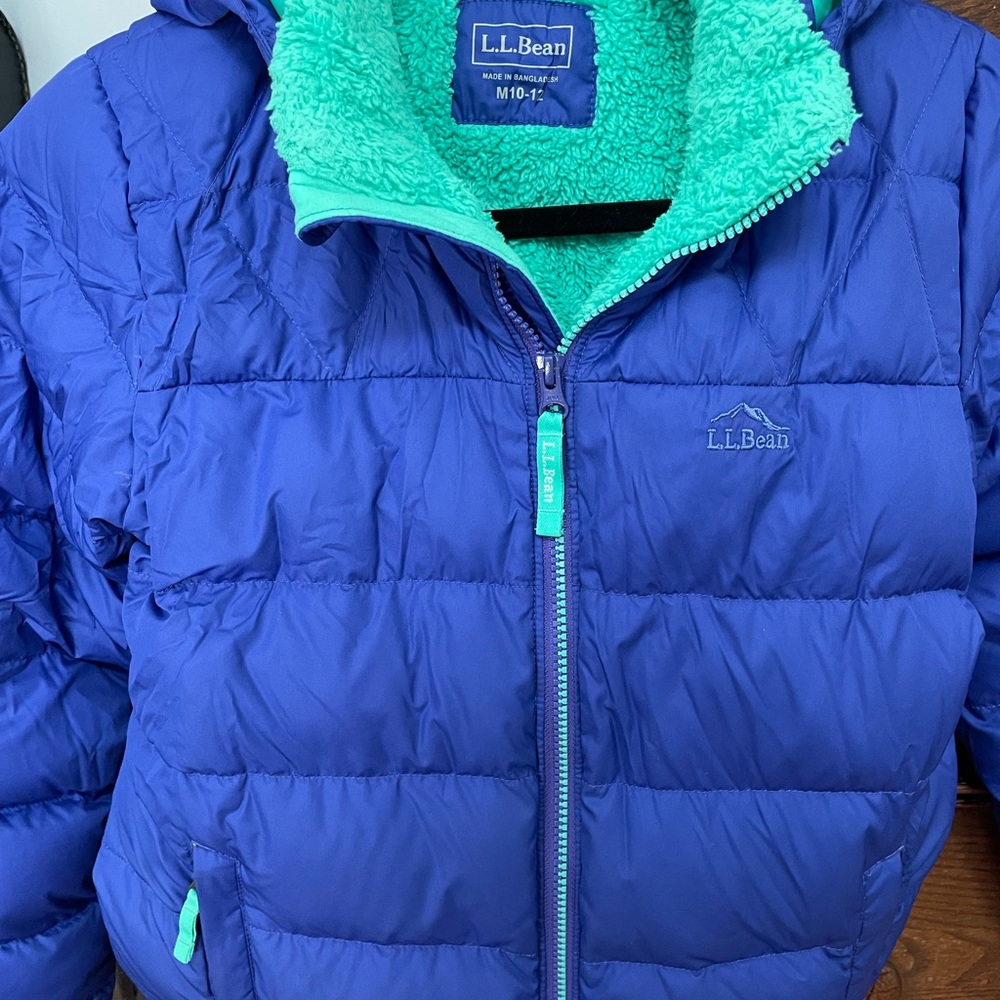 L.L. Bean puffer jacket girls size 10–12